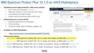 IBM Spectrum Protect Plus 10.1.5 All-on-Cloud Server & vSnap on AWS, EXISTING VPC – Demo