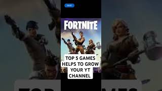 TOP 5 GAMES WHICH HELPS YOU TO GROW YOUR YT CHANNEL| #populargame #shorts