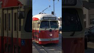 #railfanning the F Line #streetcars on the #embarcadero #trolley line in #sanfrancisco