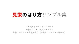 3月24日 見栄のはり方サンプル集