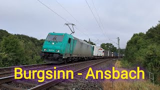 Von Burgsinn Bbf nach Ansbach über Würzburg Hbf, Ungewöhnliche Umleiter und WFL Ersatzverkehr (RE80)