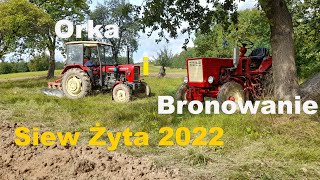 Siew Żyta 2022 ✔ Orka ✔ Bronowanie ✔ 3 ciągniki w akcji ✔