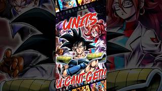 U CAN'T GET THOSE UNITS ANYMORE! Dragon Ball Legends Units #shorts