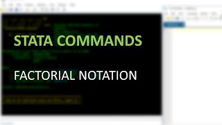 STATA COMMANDS: factorial notation