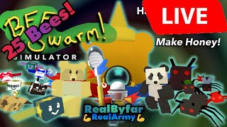 Bee Swarm Simulator | Live 25 Bee Grind🔴