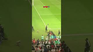 لحظة نزول تونسي إلى الملعب علم فلسطين 🇵🇸  🇹🇳❤️ Tunisian guydescended to the stadiumcarrying 🇵🇸