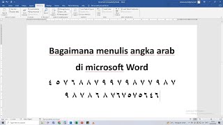 Cara mengetik / menulis angka arab di microsoft word