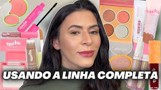 UMA MARCA, UMA MAKE: MELU Ruby Rose - Fiz uma Maquiagem Fácil usando a linha completa |Make com Lari