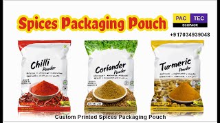 Chilli Powder, Turmeric Powder, Coriander Powder 250gm Packaging Pouch, Spices Packaging Pouch