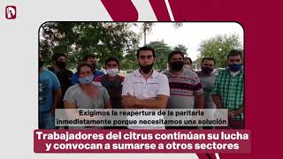 Trabajadores del citrus anuncian nueva jornada de cortes y convocan a otros sectores