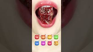 ASMR RAINBOW HONEY EMOJI FOOD 무지개...#funny #comedy