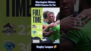 Warrington Wolves 2024 season so far #shorts #rugby #rugbyleague