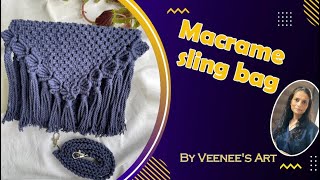 Macrame Sling Bag//diy sling bag||easy tutorial