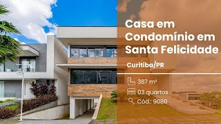 Casa em Condomínio, 03 Quartos, 04 Vagas, Churrasqueira à Carvão, Santa Felicidade, Curitiba.