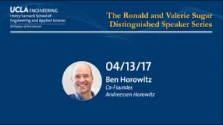 The Ronald and Valerie Sugar Distinguished Speaker Series feat. Ben Horowitz