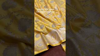 For Haldi Function Saree Bridal Mashru Silk #haldiceremony #haldisaree #janglasaree #sareeshort