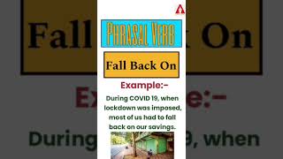 #59 "Fall Back On" || Phrasal Verb | Meaning | Examples | Tricks | Ashwin Sir #fallback #fallbackon