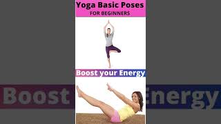 Yoga Basic Poses for beginners || Energy boost exercise || make flexible your body | #shorts