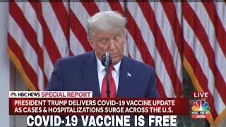 WHY PRESIDENT TRUMP DECIDE TO DISTRIBUTE COVID-19 VACCINE FREE EXPECT FOR NEW YORK CITY. 13/11/2020