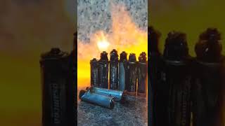 Batteries Exploding🔋🔥😱 with Fire TUBE #fyp #viral #foryou #fire #explosion #battery #exploding #burn