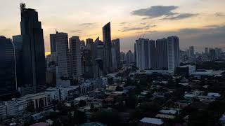 Manila skyline Makati city garden