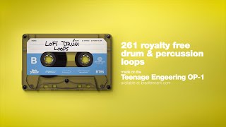 261 Royalty Free Drum & Percussion Loops Made on the Teenage Engineering OP-1 | Preview [no talking]