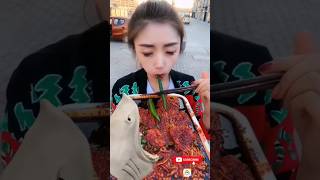 MAKANAN INI TERLIHAT SANGAT PEDAS !!🔥🤯 | Shark puppet Respect #asmr #mukbang