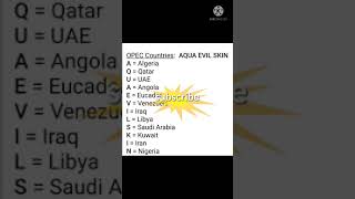 gk trick,opec country, important goe compititive exam,general knowledge,gk, gk trick