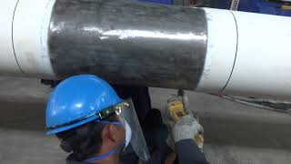 ST 3 surface Preparation for Two-layer Heat Shrink Sleeve application.