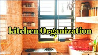 How to organize small kitchen || non modular kitchen organization || kitchen decoration ideas ||