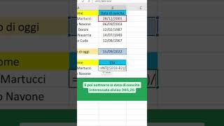 Come calcolare l'età in Excel