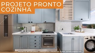 Cozinha integrada com sala de estar em apartamento│Niassa│118 BC