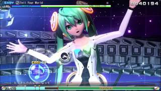 [初音ミク Project Diva Future Tone] Tell Your World - Easy 1☆