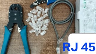 RJ 45 CONNECTOR COLOUR CODE IN HINDI | RJ-45 LAN CABLE KAISE BANAYE | RJ 45 CRIMPING TUTORIAL