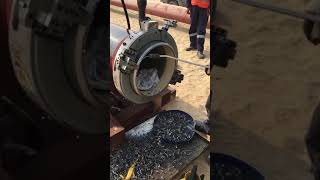 Cold cutting 16 inches pipeline