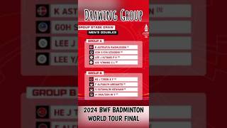 Hasil Drawing Pembagian Grup Badminton BWF World Tour Finals 2024