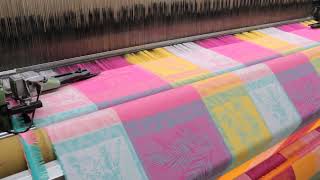 Creation and weaving of a tablecloth in France - Mille Végétaux