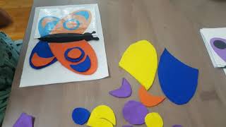 Butterfly symmetry busy bag activity using felt