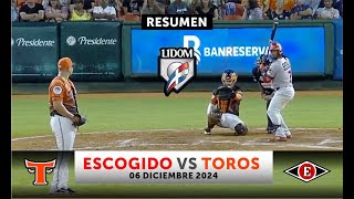 Leones del Escogido vs Toros del Este  06 12 2024 Resumen