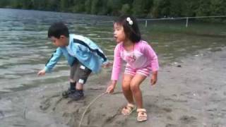 'titia Giving Fishing Lesson