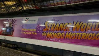 IC con doppia di E414 “STARNGE WORD” in partenza alla stazione di Milano Rogoredo!