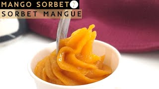 Comment Faire un Sorbet Mangue Sans Sorbetière l Glace à la Mange avec 4 ingrédients seulement