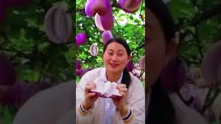 Buah jepang, Japan strange fruit akebia #fruits #unique #asmr