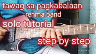 Tawag sa pagkabalaan guitar solo tutorial (rehma band)