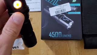 IMALENT DM70 FLASHLIGHT WITH SLEEP LIGHT. 4500 LUMENS THROWING 306 METERS