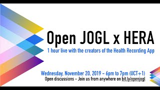 Open JOGL x HERA (Health Recording App) - One hour live together!