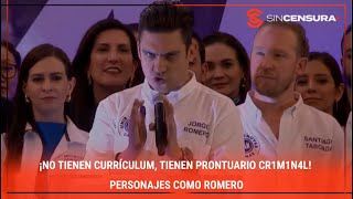 ¡NO TIENEN CURRÍCULUM, TIENEN PRONTUARIO CR1M1N4L! Personajes como #Romero