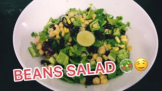 سلطة صحية جدا 🥗 | Healthy black bean and corn salad 😍