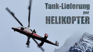 Anlieferung von Kunststofftanks per Helikopter in den Alpen | Ripalgo AG