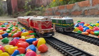 Colourful Stones with Indian Railways Model Train Set